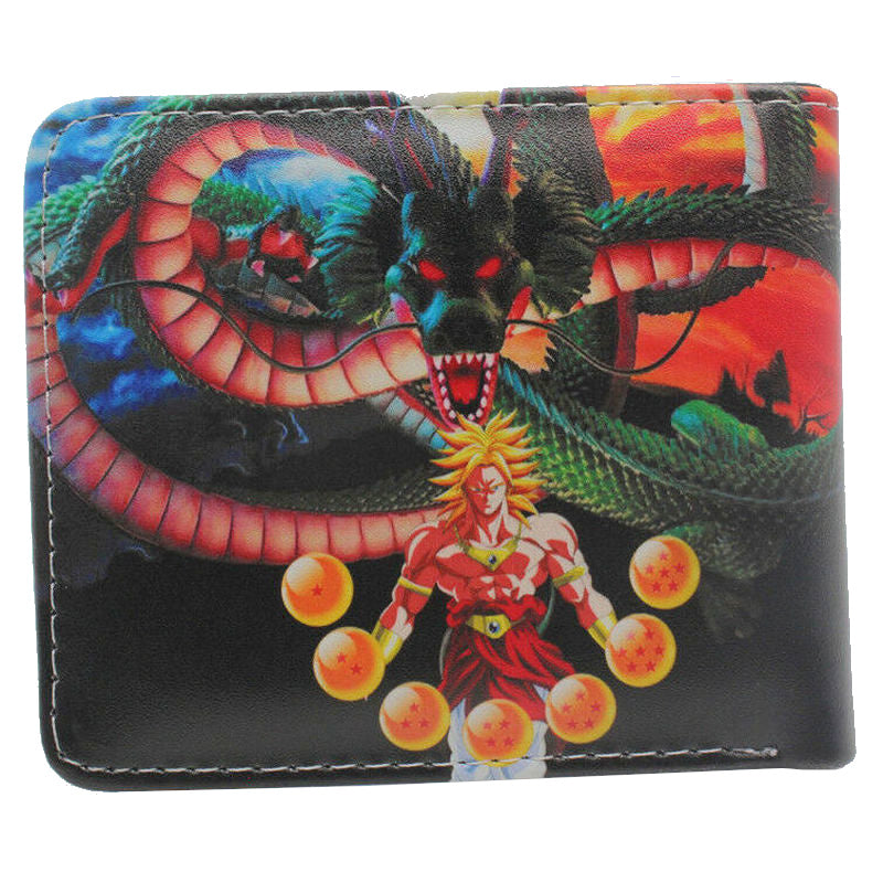 Dragon Ball Z Men Wallet Goku Super Saiyan Broly Anime Coins Cards Notes-#MWAL0116