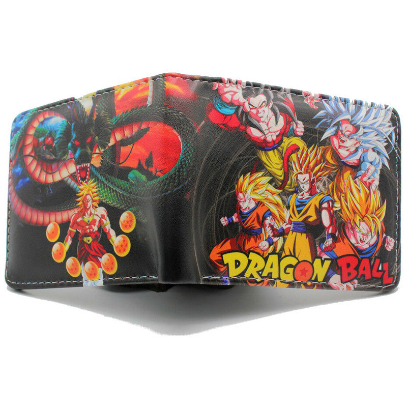 Dragon Ball Z Men Wallet Goku Super Saiyan Broly Anime Coins Cards Notes-#MWAL0116