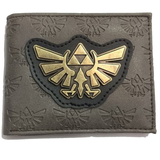 Men Wallet Legend of Zelda Nintendo Bifold Black Triforce Coins Cards Notes-#MWAL0859