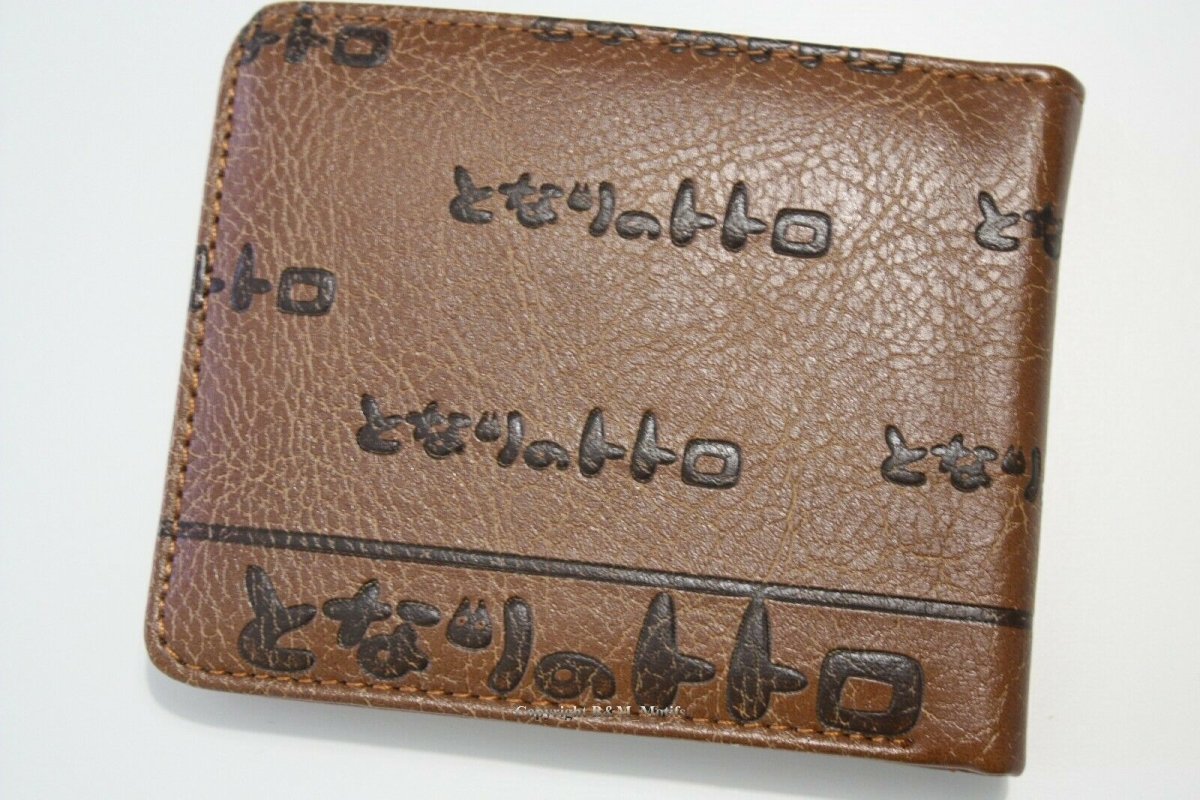 Wallet My Neighbor Totoro Ghibli Anime Men Boy Brown Trifold Cards Coins Notes MWAL0875