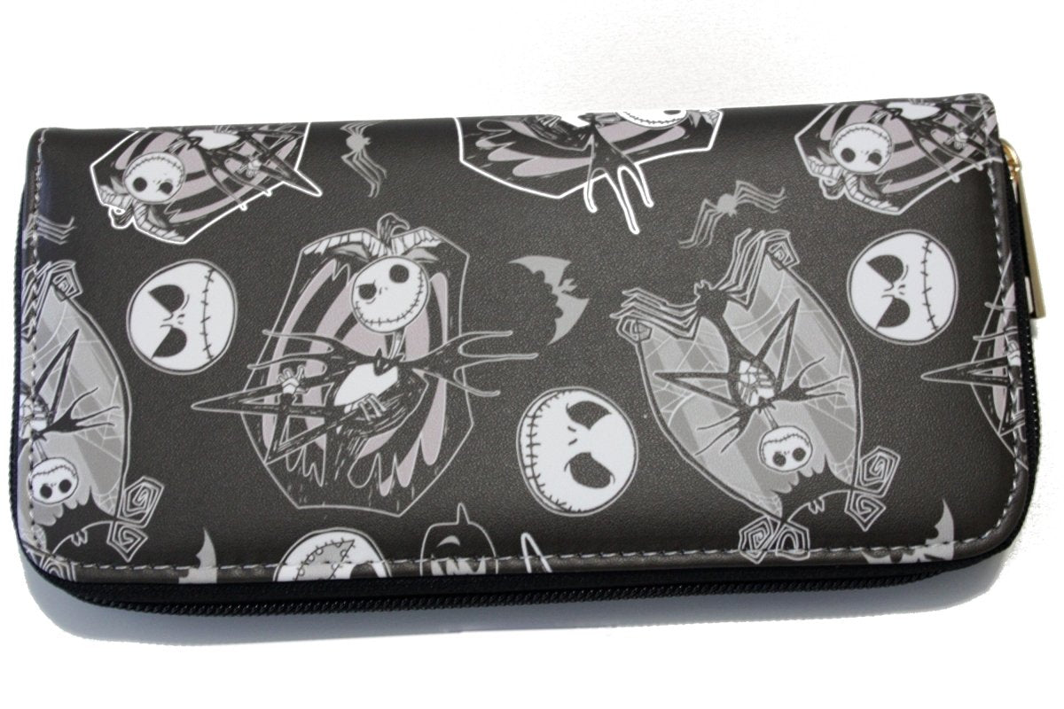 Wallet The Nightmare Before Christmas Long Purse Women Lady Faux Leather Zip-#WWAL0912