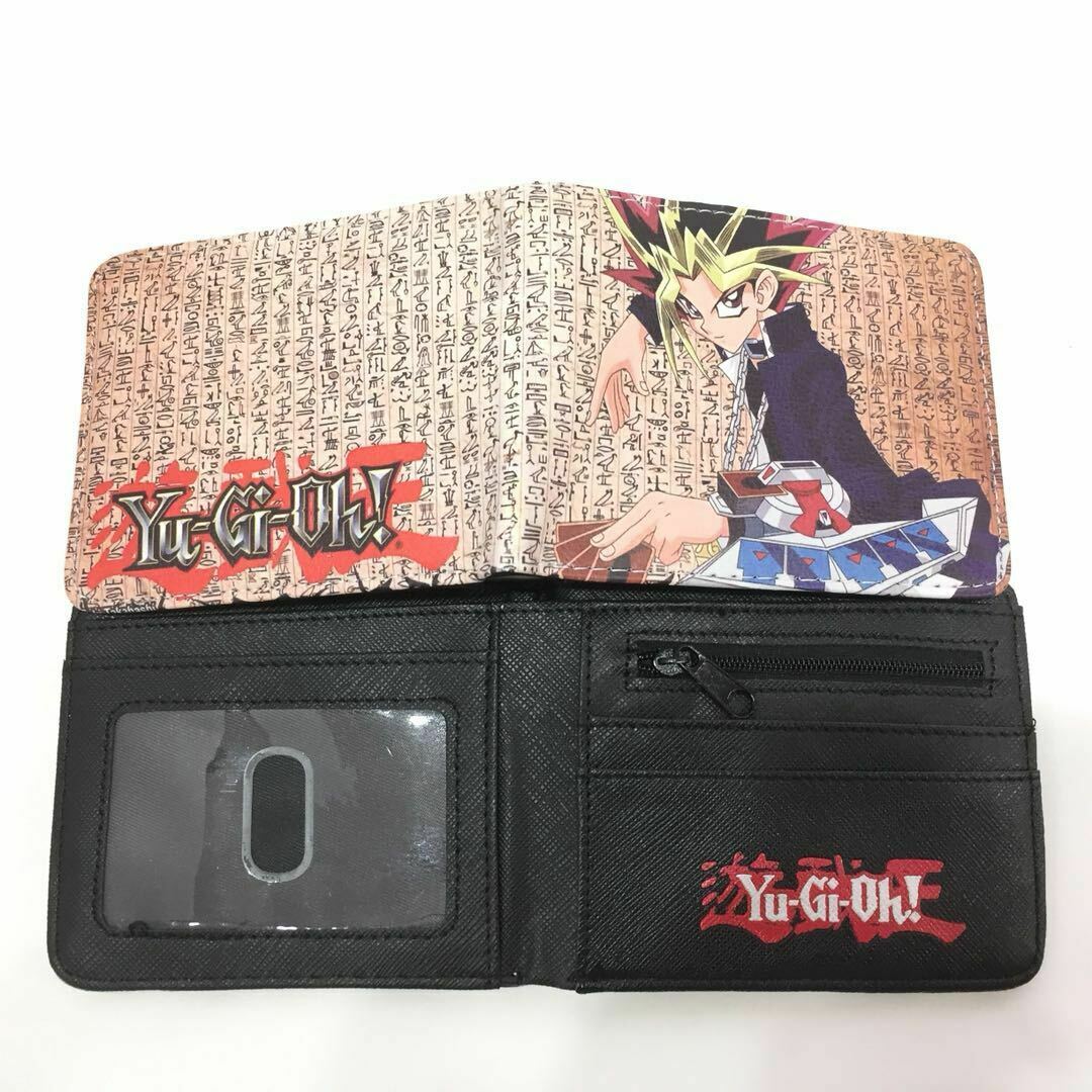 Yu-Gi-Oh Wallet Manga Anime Bifold Men Yugi Coins Cards Notes-#MWAL0964